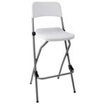 Opklapbare Barstoelen | Kunststof/Staal | White | Grijs, Verzenden, Nieuw in verpakking