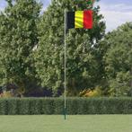 vidaXL Drapeau de la Belgique et mât 6,23 m Aluminium, Divers, Verzenden, Neuf