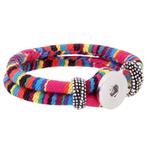 Fako Bijoux® - Armband Voor Click Buttons - Inka - Regenboog, Handtassen en Accessoires, Verzenden, Nieuw
