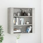 vidaXL Wandkast 80x33x80 cm bewerkt hout betongrijs, Verzenden, Nieuw
