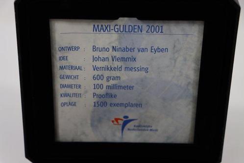 Nederland. Maxi Gulden 2001 in cassette (Zonder, Postzegels en Munten, Munten | Nederland