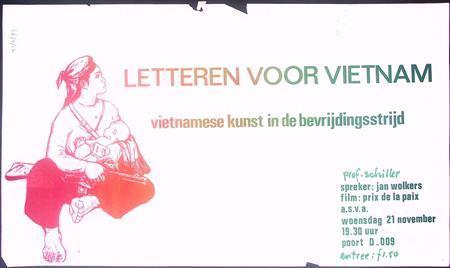 Poster over kunst en oorlog in Vietnam (lijst optie), Verzamelen, Posters, Nieuw, Overige onderwerpen, Met lijst, Verzenden