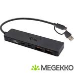 I-tec Metal USB-C HUB 2x USB 3.0 + 2x USB-C, Computers en Software, USB Sticks, Verzenden, Nieuw