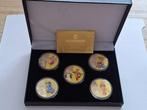 Exclusieve collectie van 5  Disney goud vergulde munten: in, Nieuw