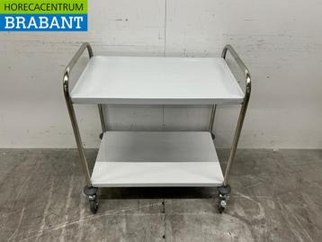 Acier inoxydable Saro Chariot de service 2 étages 86 cm, Verzenden