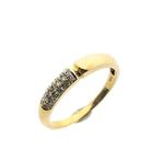 Gouden ring met diamant | 0,20 ct., Handtassen en Accessoires, Ringen, Gebruikt, Overige kleuren, Ophalen of Verzenden, 17 tot 18