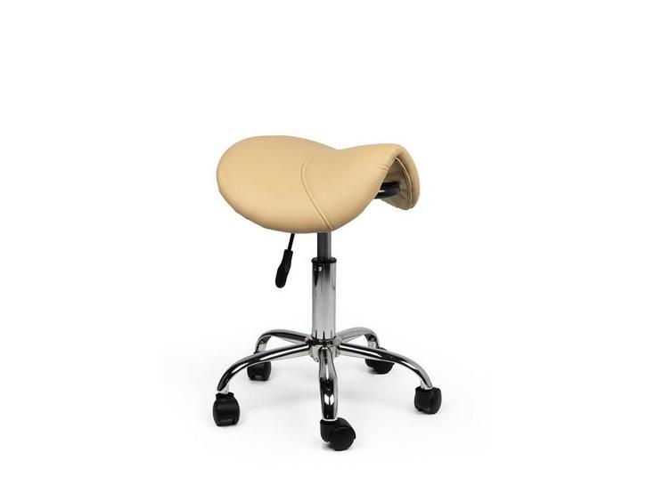 Zadelkruk Beige - Lage uitvoering, Huis en Inrichting, Krukjes, Nieuw, In hoogte verstelbaar