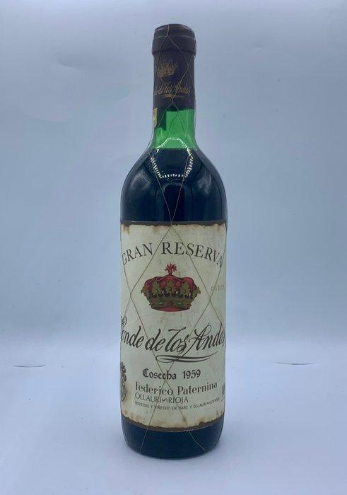 1959 Federico Paternina, Conde de los Andes - Rioja Gran, Verzamelen, Wijnen