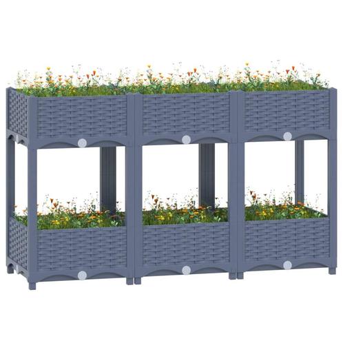 vidaXL Plantenbak verhoogd 120x40x71 cm polypropyleen, Tuin en Terras, Bloempotten, Nieuw, Verzenden