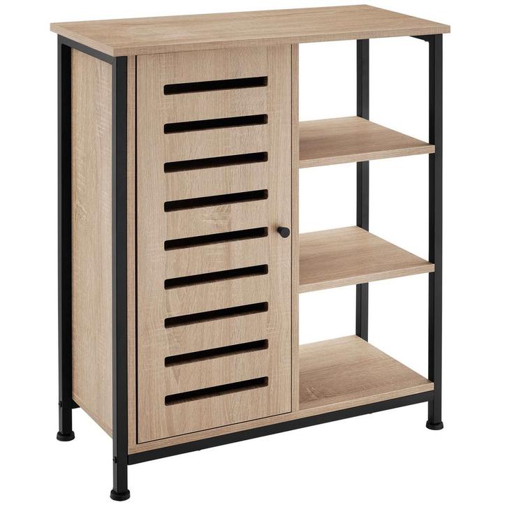 tectake Wandkast 71x32x82cm - Industrieel licht hout, eiken, Tuin en Terras, Bloembakken en Plantenbakken, Verzenden