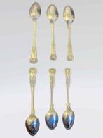 Lepel (6) - 6 antieke zilveren lepels – Zweden – 830 zilver, Antiek en Kunst