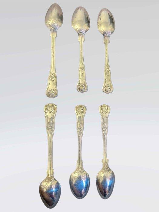 Lepel (6) - 6 antieke zilveren lepels – Zweden – 830 zilver, Antiek en Kunst, Antiek | Zilver en Goud
