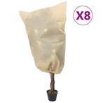 vidaXL Plantenhoezen met trekkoord 8 st 70 g/m² 0,8x1 m, Verzenden, Nieuw