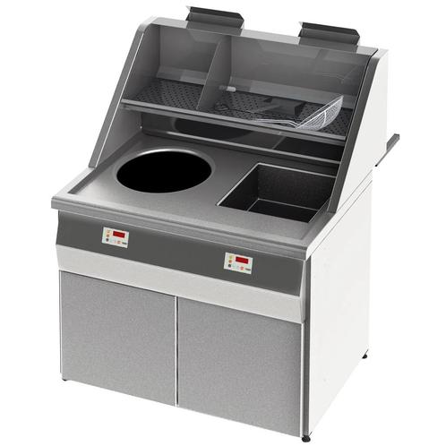 Friteuse | SANTANA | Aard-/Propaangas | 13+18L | 31kW |, Zakelijke goederen, Horeca | Keukenapparatuur, Nieuw in verpakking, Verzenden
