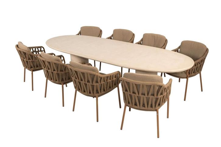 4 Seasons Outdoor Biarritz tuinset met Hampton tafel 300 cm, Tuin en Terras, Tuinsets en Loungesets