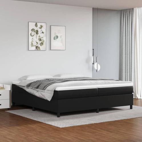 vidaXL Bedframe kunstleer zwart 200x200 cm, Huis en Inrichting, Slaapkamer | Bedden, Nieuw, Verzenden