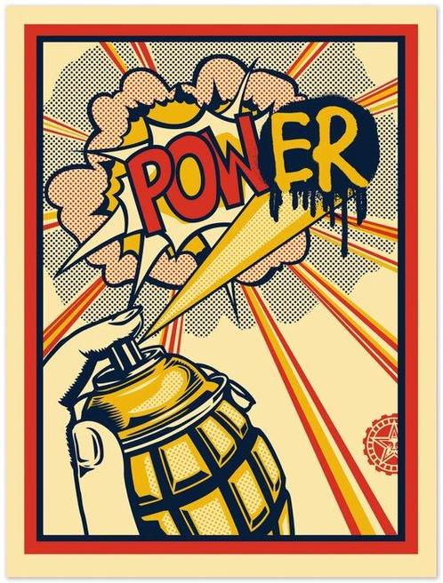 Shepard Fairey (OBEY) (1970) - Power, Antiek en Kunst, Kunst | Schilderijen | Modern