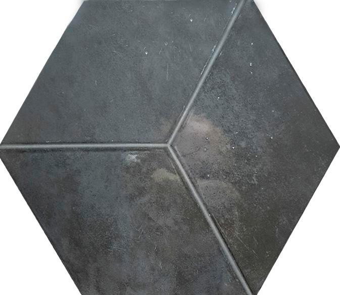 19,8X22,8 HEX KINGSBURY GRAFITO Glans, Doe-het-zelf en Bouw, Tegels, Ophalen of Verzenden