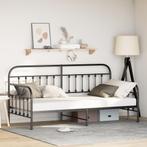 vidaXL Ligbedframe Zwart 90x190 cm Staal, Huis en Inrichting, Slaapkamer | Bedden, Verzenden, Nieuw