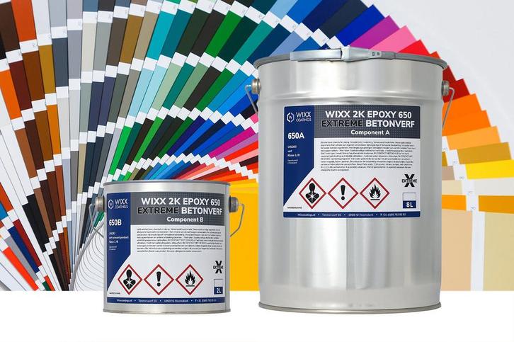 Wixx 2K Epoxy 650 Extreme Betoncoating Mengkleur 10L, Bricolage & Construction, Peinture, Vernis & Laque, Envoi