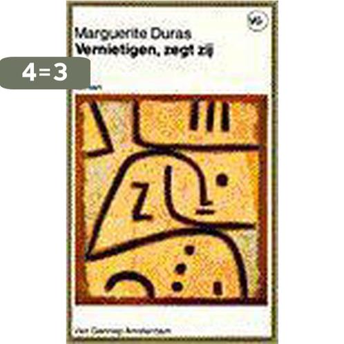 Vernietigen, zegt zij 9789060124659 M. Duras, Boeken, Romans, Gelezen, Verzenden
