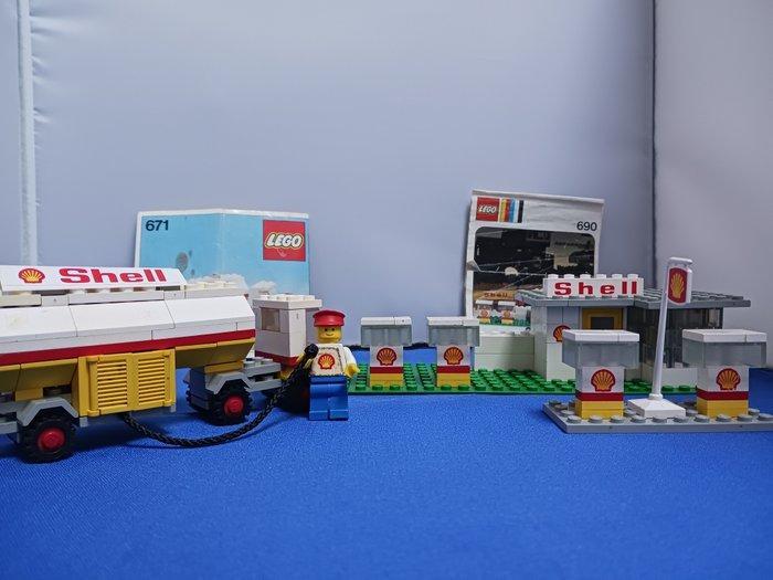 Lego Set - Classic - Shell tankstation (690) en tankwagen, Kinderen en Baby's, Speelgoed | Duplo en Lego