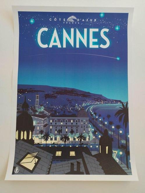 Monsieur Z - Original Travel Poster Cannes Festival -, Antiek en Kunst, Kunst | Tekeningen en Fotografie