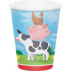 Boerderij Bekers Papier 256ml 8st, Hobby en Vrije tijd, Verzenden, Nieuw