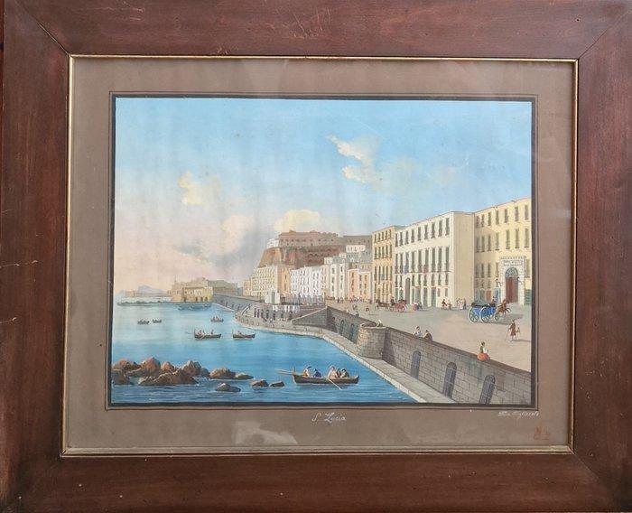 Scuola napoletana (XIX) - S.Lucia, Antiek en Kunst, Kunst | Schilderijen | Klassiek