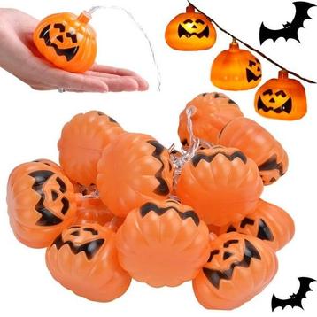 Halloween led slinger pompoentjes lichtketting 2 meter 10 beschikbaar voor biedingen