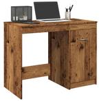 vidaXL Bureau 100x50x76 cm bewerkt hout oud houtkleurig, Huis en Inrichting, Verzenden, Nieuw