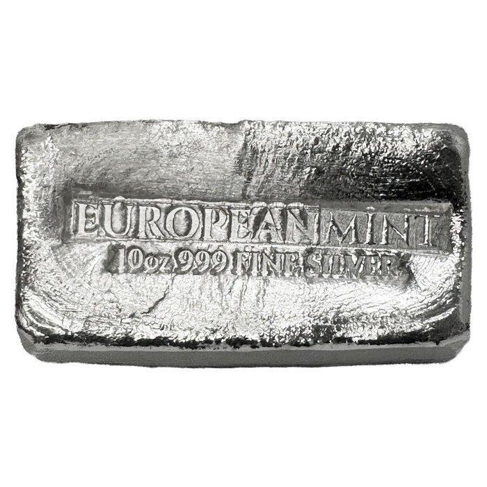 10 troy ounce - Zilver .999 - 10 oz European Mint Chunky, Postzegels en Munten, Edelmetalen en Baren