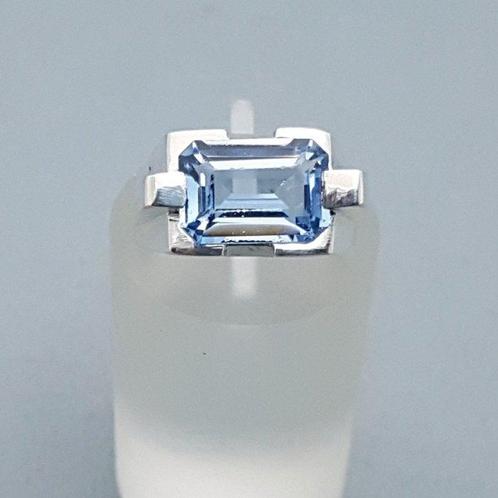 Zilver, Art Deco Tankring + Blauwe Spinel(Getest) - Ring, Antiek en Kunst, Kunst | Designobjecten