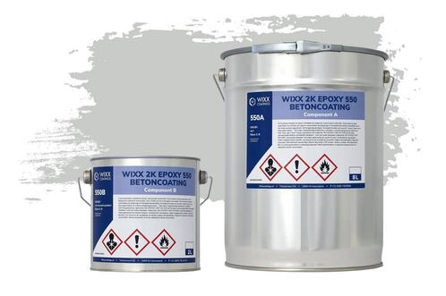 Wixx 2K Epoxy 550 Betonverf RAL 7035 | Lichtgrijs 10L, Doe-het-zelf en Bouw, Verf, Beits en Lak, Nieuw, Verzenden