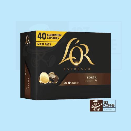 LOR Espresso Forza Intensity 9 | 40 x Krachtige Nespresso®, Electroménager, Accessoires de machine à café, Envoi