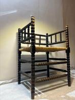 Stoel - Franse Bobbin met Rieten Zitting - Hout, Antiek en Kunst