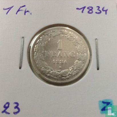 België 1 franc 1834, Timbres & Monnaies, Monnaies | Belgique, Envoi