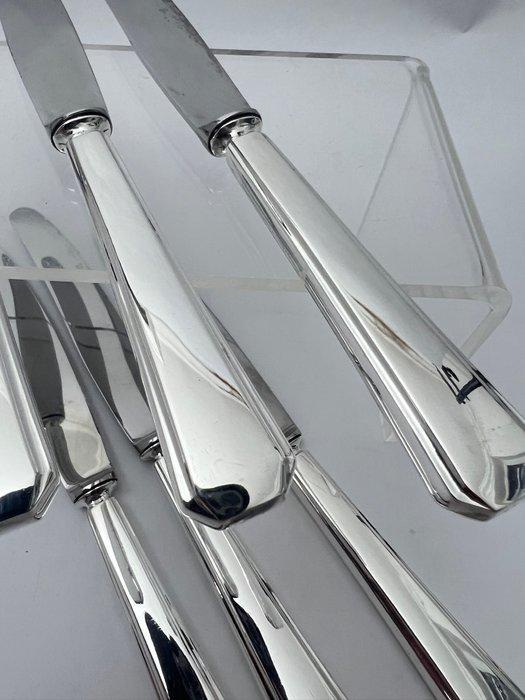 Wiskemann - Tafelmes (6) - Verzilverd - Art Deco tafelmessen, Antiek en Kunst, Antiek | Meubels | Tafels