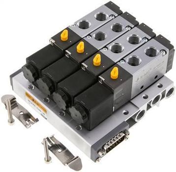 G1/4 4x Terminal de vanne pneumatique 24V DC, Verzenden