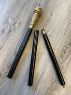 Wandelstok - kompas met zonnewijzer wandelstok zwaar messing, Antiek en Kunst