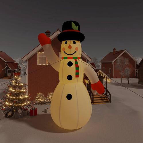 vidaXL Bonhomme de neige gonflable de Noël avec LED 805, Divers, Noël, Neuf, Envoi