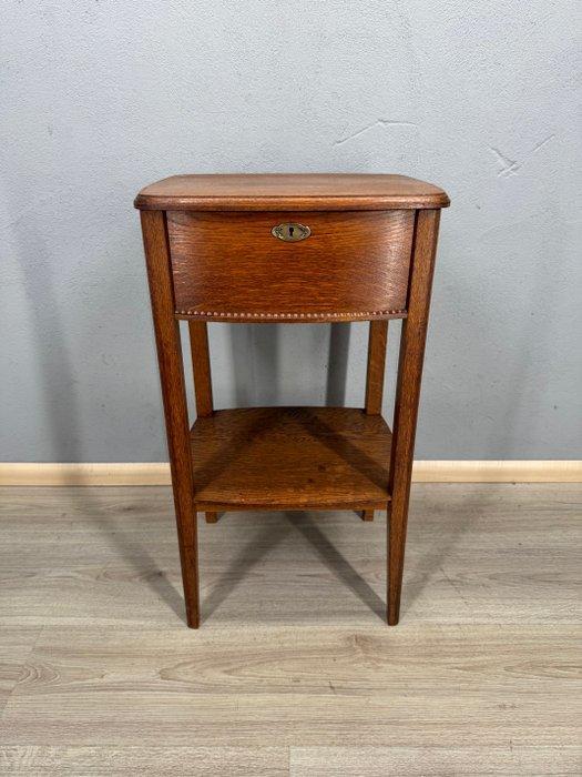 Stijlvol houten kastje / bijzettafel met klepblad -, Antiek en Kunst, Curiosa en Brocante