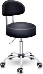 Zadelkruk - Kruk op wielen - Rolkruk - Draaikruk - Met rugle, Verzenden, Nieuw