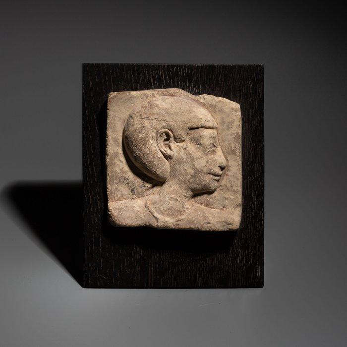 Oud-Egyptisch Steen Sculptors Model Relief van Khereduankh, Verzamelen, Mineralen en Fossielen
