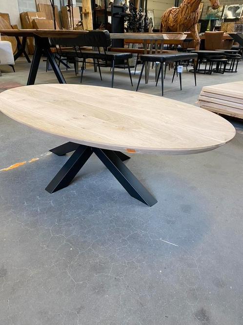 Aerts massief eiken salontafel ovaal (nieuw, A-keuze), Maison & Meubles, Tables | Tables de salon