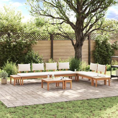 vidaXL Tuinbank set 5 pcs Bruin en Crème 2-zitter Small, Tuin en Terras, Tuinsets en Loungesets, Nieuw, Verzenden