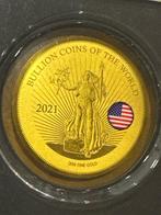 Tsjaad. 5000 Francs 2021 Liberty USA, 1/200 Oz (.999), Postzegels en Munten