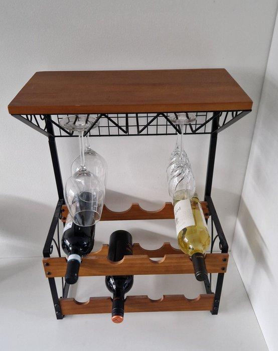 Porte-bouteilles - Bois, Métal - porte-bouteilles et, Antiquités & Art, Curiosités & Brocante