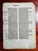 Nicolaus De Lyra Niccolò Di Lira - Incunabolo Bibbia Latina, Antiek en Kunst, Antiek | Boeken en Manuscripten