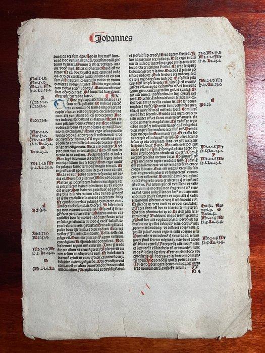 Nicolaus De Lyra Niccolò Di Lira - Incunabolo Bibbia Latina, Antiek en Kunst, Antiek | Boeken en Manuscripten